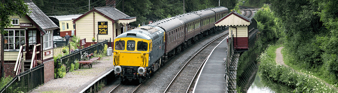 Train entering station