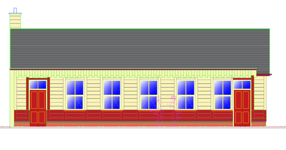 Front elevation from platform 2