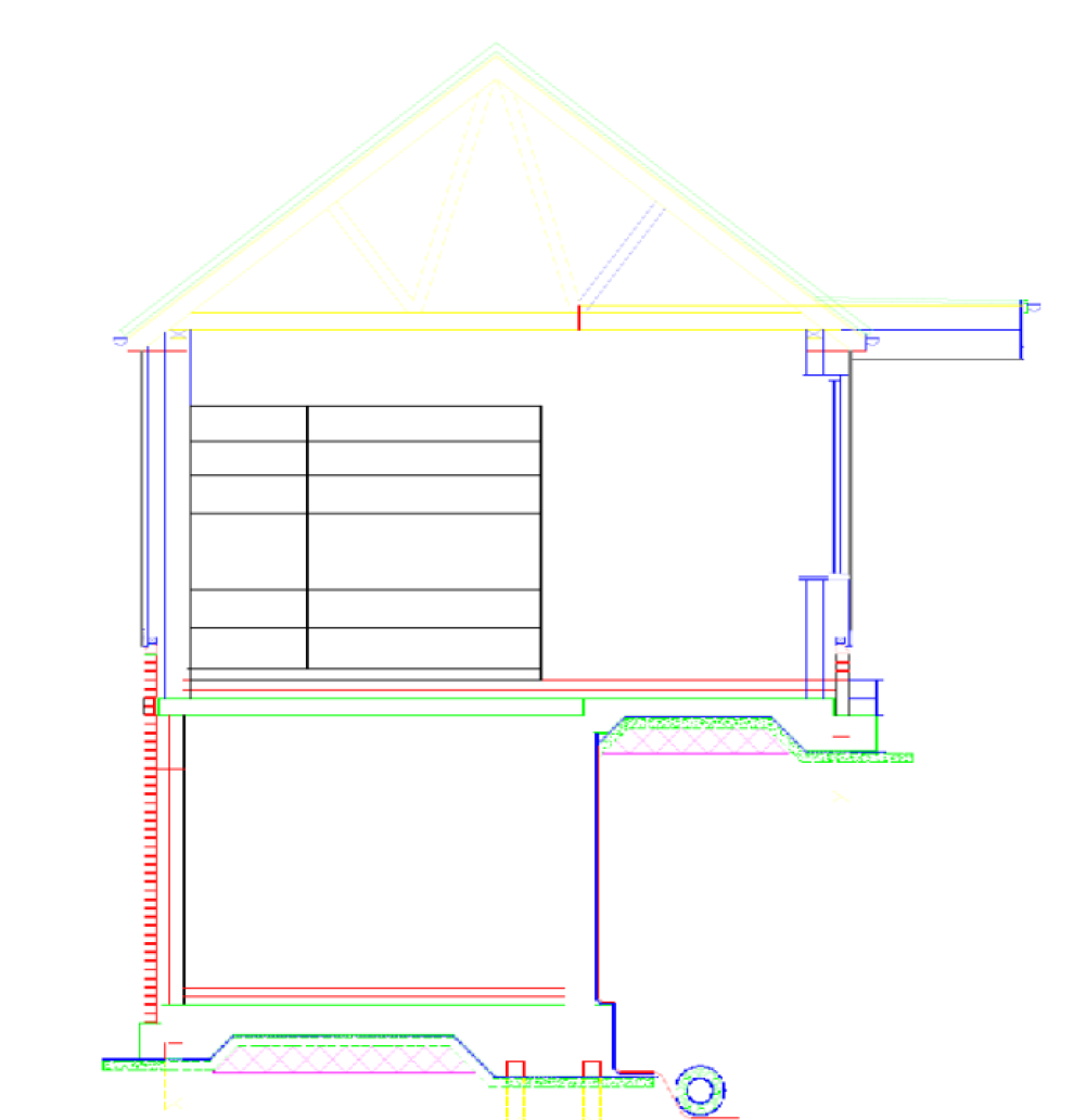 Section through building