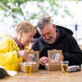 Food is available at all locations, a light bite through to a traditional BBQ.