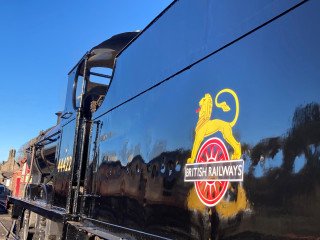 Following a recent cosmetic restoration the 4F poses outside Cheddleton Motive Power Department