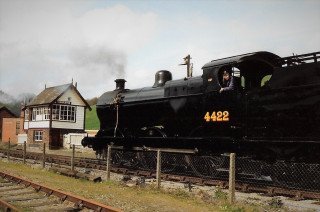 After her first preservation overhaul the 4F undertook a number of days at Cheddleton. Legendary Terry Essery can be seen on the footplate in the early days of the Churnet Valley Railway