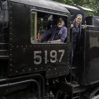 Volunteers Emma and Howard take a breather having returned from their first trip of the day to Ipstones