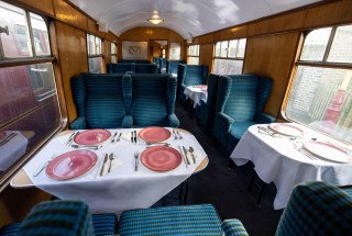 A look aboard "Nicholas" set for a Moorlander Dining Train
