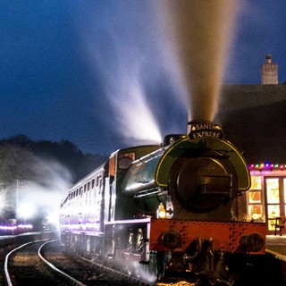 Whiston sits at Froghall Station waiting for the finally trip home on Christmas Eve