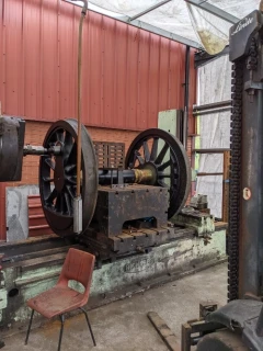 The wheels being quartered